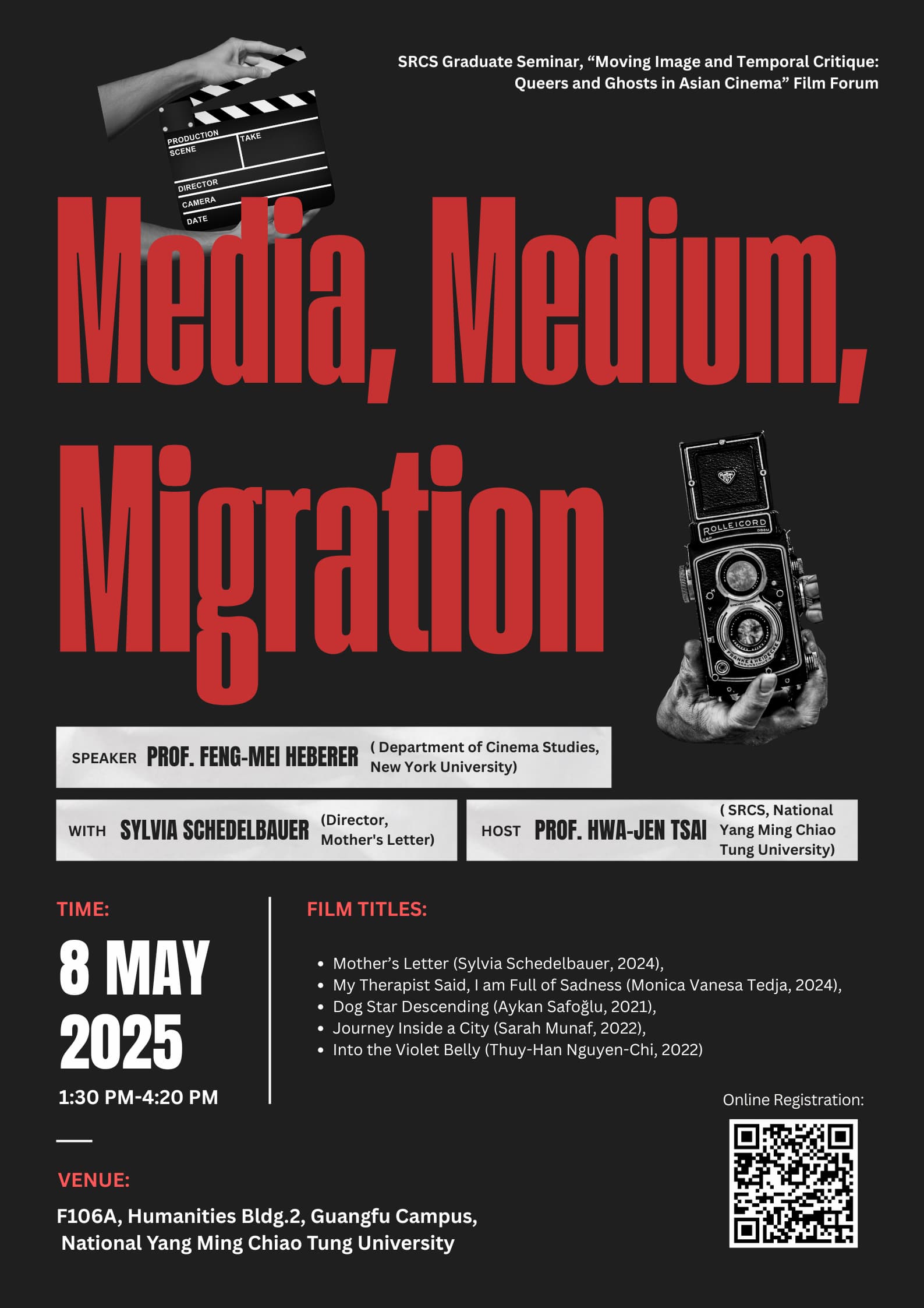 演講 | 5/8（四）“Moving Image and Temporal Critique: Queers and Ghosts in Asian Cinema” Film Forum 封面圖
